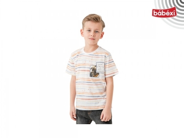 O Yaka Desenli Tişört 5Y,6Y,7Y,8Y Erkek