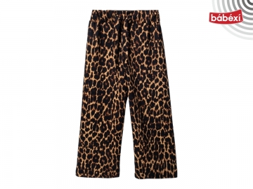 Leopar Desenli Kemerli Açık Paça Şalvar  5Y,6Y,7Y,8Y Kız