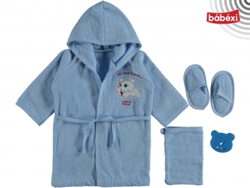 Babydo 4lü Bornoz Set Akıllı Köpek   Erkek