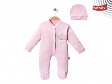 Taşlı Bebe Tulum Kiz Taç Desen  3 Ay,6 Ay,9 Ay Kız
