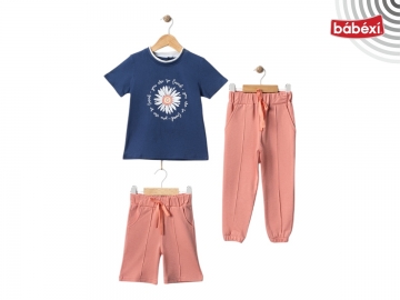 Kız Yazlık Üçlü Takım  6Y,7Y,8Y,9Y Kız