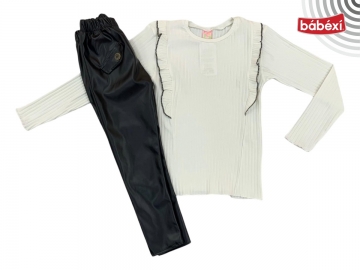 CEB KAPAKLI DERİ PANTALON TAKIM 3Y,4Y,5Y,6Y Kız