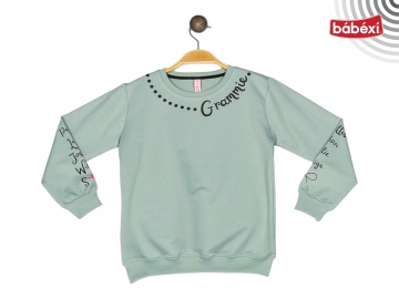 ÖN VE KOL GRAMMIE YAZI BASKILI SWEAT  9Y,10Y,11Y,12Y Kız