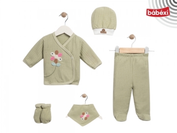 5 Li Organik Waffle Çiçekli Lüx Set  Uni