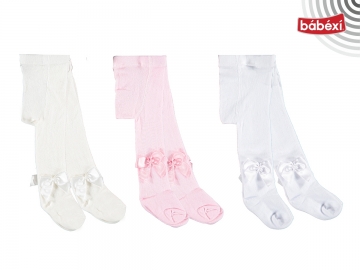 Fiyonk Aksesuarlı Bebe Külotlu Çorap  6 Ay,12 Ay Kız