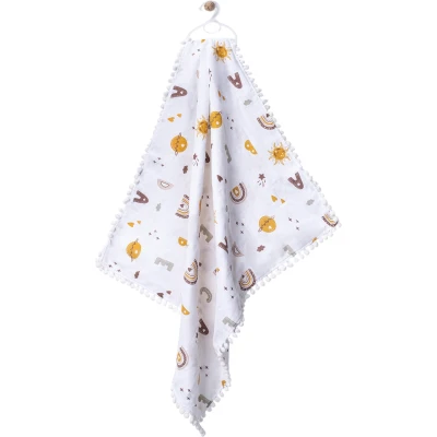 80*90CM ÇİFT KAT ABC MÜSLİN BATTANİYE  1 Ay,2 Ay,3 Ay,6 Ay,9 Ay,12 Ay,18 Ay Uni
