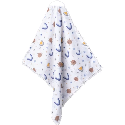 80*90CM ÇİFT KAT PONPONLU MÜSLİN BATTANİYE  1 Ay,2 Ay,3 Ay,6 Ay,9 Ay,12 Ay,18 Ay Uni