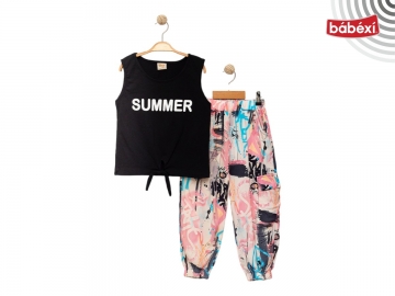 Summer Baskılı Viskon Kız Tk 11Y,12Y,13Y,14Y Kız