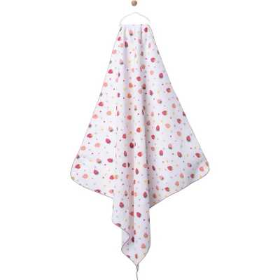 85*90CM ÇİLEK DESENLİ MÜSLİN BATTANİYE  1 Ay,2 Ay,3 Ay,6 Ay,9 Ay,12 Ay,18 Ay,2Y Uni