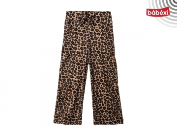 Viskon Leopar Desenli Açık Paça Cepli Şalvar  13Y,14Y,15Y,16Y Kız