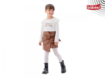 Deri Etekli Penye Takım  6Y,7Y,8Y,9Y Kız