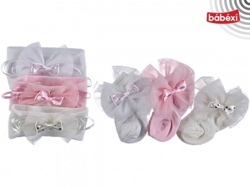YEŞİM Bandana Ve Çorap 1 Ay,6 Ay Kız