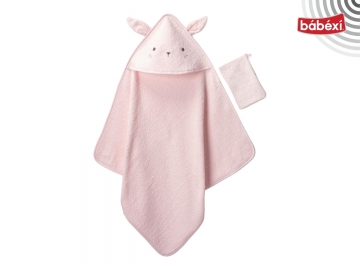 Dokuma Kapşonlu Silgi Havlu 2 Li Pretty Rabbit  Kız