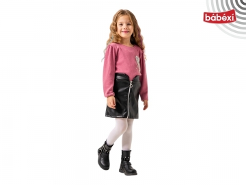 Deri Etekli Penye Takım  2Y,4Y,5Y,3Y Kız