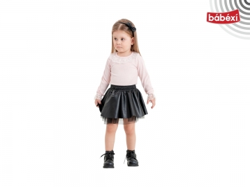 Deri Etekli Penye Takım  5Y,4Y,3Y,2Y Kız