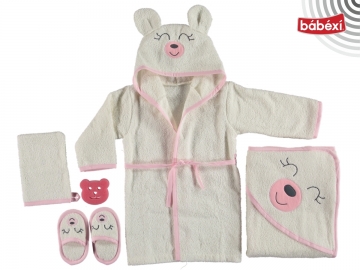 Babydo 5 Li Bornoz Set Gülen Ayı  Uni