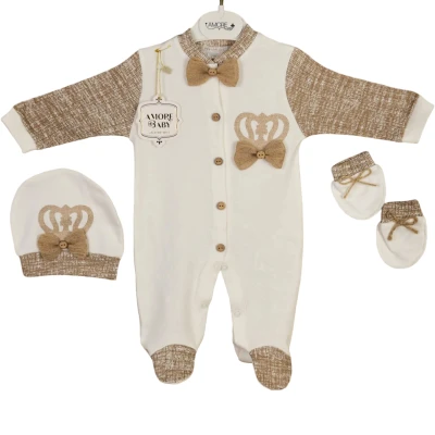 AMORE BABY KETEN KRAL TULUM SETİ 3 Ay,6 Ay,9 Ay Erkek