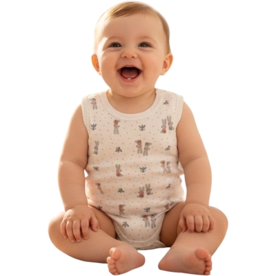 ASKILI DESENLİ KÜÇÜK BADİ GRİ TAVŞAN 1 Ay,3 Ay,6 Ay,9 Ay Uni