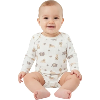 ASLAN FİL RAPORLU UZUN KOL BADİ KÜÇÜK 1 Ay,3 Ay,6 Ay,9 Ay Erkek