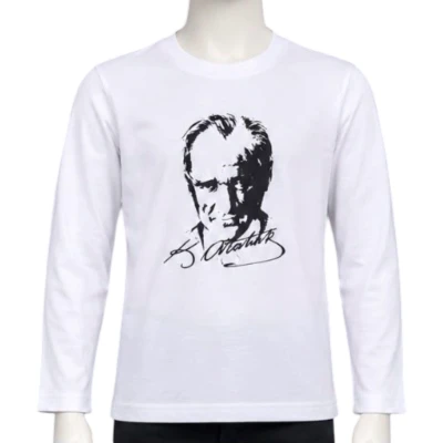 ATATÜRK BEYAZ SWEAT 6Y,7Y,8Y,9Y Uni