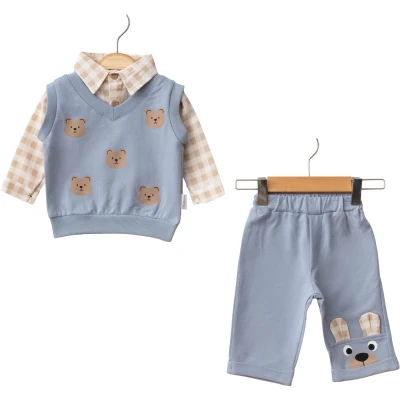 AYICIK  EKOSE GÖMLEKLİ  6 Ay,9 Ay,12 Ay,18 Ay Erkek