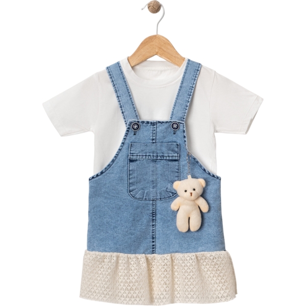 AYICIKLI KOT ELBİSE  12 Ay,2Y,3Y,4Y Kız