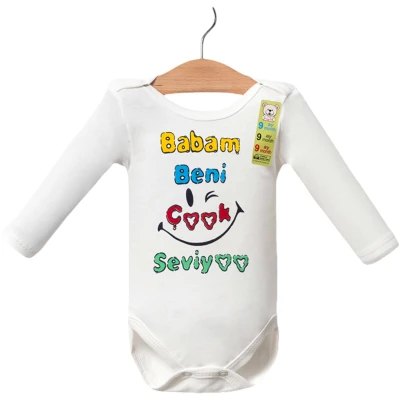 BABAM SEVİYOR BASKILI BÜYÜK UZUNKOLLU BADİ 12 Ay,18 Ay,2Y,3Y Uni