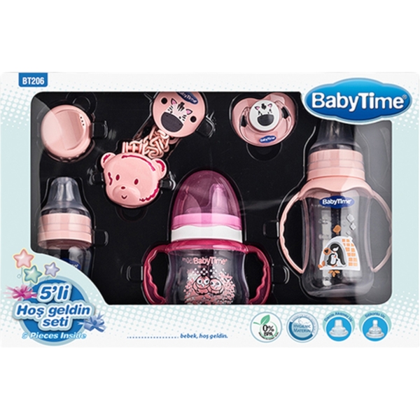 BABYTİME 5’Lİ HOŞ GELDİN SETİ PEMBE 18 Ay,12 Ay,9 Ay,6 Ay,3 Ay,2 Ay,1 Ay Kız