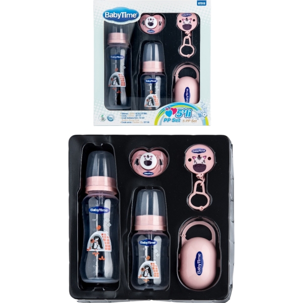 BABYTİME 5’Lİ PP SET PEMBE 18 Ay,12 Ay,9 Ay,6 Ay,3 Ay,2 Ay,1 Ay Kız