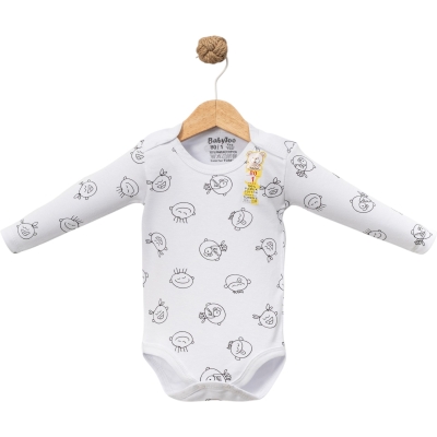 BABYTOO BUYUK SEVİMLİ SURAT DESENLİ UZUN KOLLU BADİ 12 Ay,18 Ay,2Y,3Y Uni