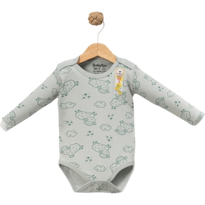BABYTOO KUCUK KUZU DESENLİ UZUN KOLLU BADİ 1 Ay,3 Ay,6 Ay,9 Ay Uni