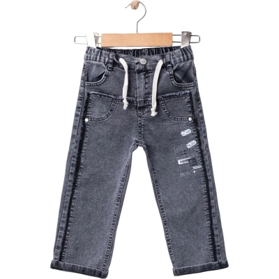 BARKOD BASKILI KOT PANTOLON  2Y,3Y,4Y,5Y Erkek
