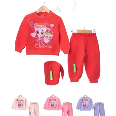 BASKILI ÇOCUK TAKIM 12 Ay,2Y,3Y,4Y Kız