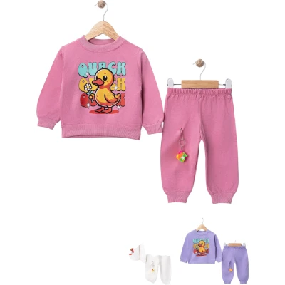 BASKILI ÇOCUK TAKIM 12 Ay,2Y,3Y,4Y Kız