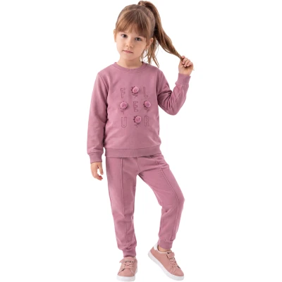 BASKILI PANTALONLU 2 İP KIZ TAKIM 2Y,3Y,4Y,5Y Kız
