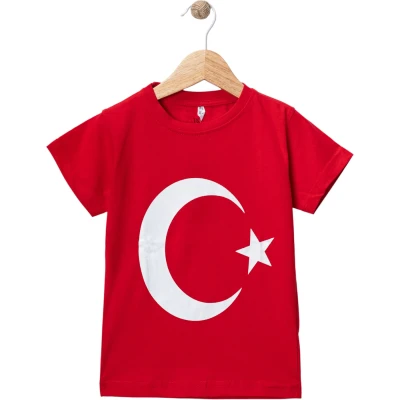 BAYRAK TSHİRT KIRMIZI 5Y,7Y,9Y,11Y,13Y,15Y Uni
