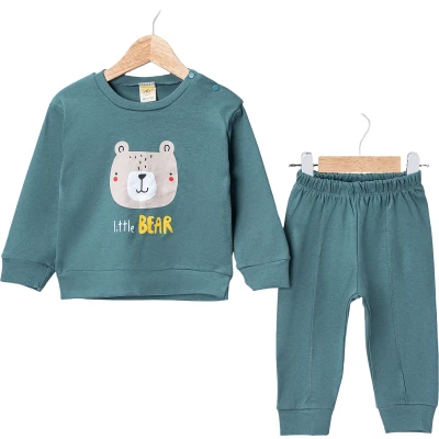 BEAR AYI BASKILI İKİLİ TAKIM 6 Ay,9 Ay,12 Ay,18 Ay Erkek