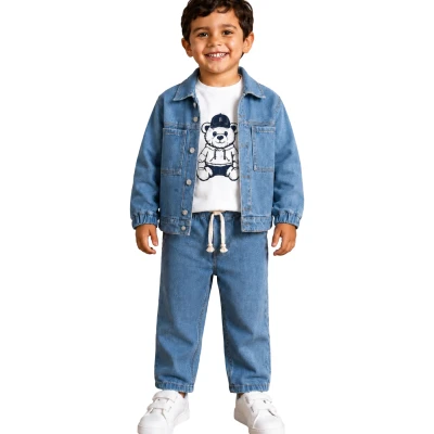BEBE COTTON ZARA 3 LÜ TAKIM BUZ MAVİ 12 Ay,3Y,4Y,2Y Erkek