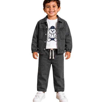 BEBE COTTON ZARA 3 LÜ TAKIM FÜME 12 Ay,2Y,3Y,4Y Erkek