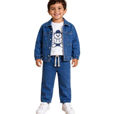 BEBE COTTON ZARA 3 LÜ TAKIM MAVİ 12 Ay,2Y,3Y,4Y Erkek