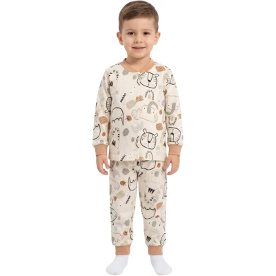 BEJ KAPLAN ÇITÇITLI PİJAMA 3Y,4Y,5Y,6Y Erkek