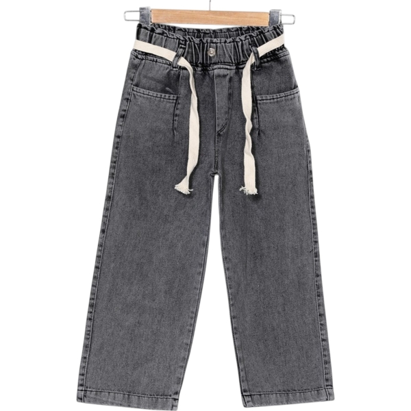BEL FIRFIRLI BORU PAÇA KIZ KOT PANTOLON  9Y,10Y,11Y,12Y Kız