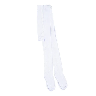 BEYAZ BİLGİSAYARLI KABARTMALI KÜLOTLU ÇORAP  1 Ay,12 Ay Kız