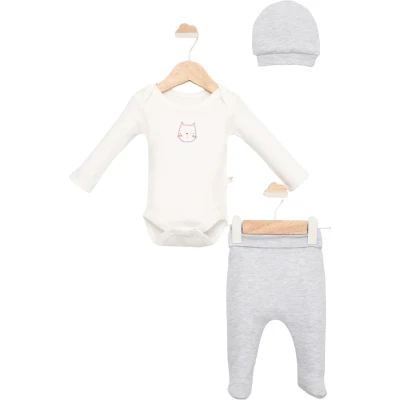 BODY PANTOLON ŞAPKA TAKIM GRİ 3 Ay,6 Ay Uni