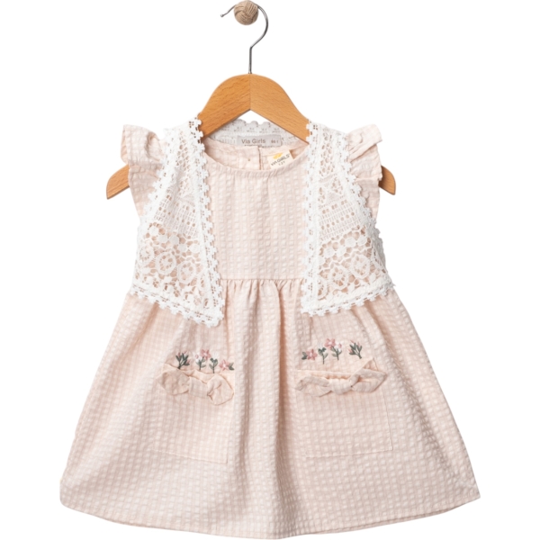 BOLEROLU CEPLİ ELBİSE  12 Ay,2Y,3Y,4Y Kız
