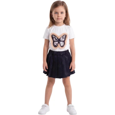 BOMLO KELEBEK BASKLI  KIZ TAKIM 5Y,6Y,7Y,8Y Kız