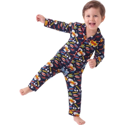 BOOM SÜZENELİ YAKALI PİJAMA TAKIM  12 Ay,2Y,3Y Uni