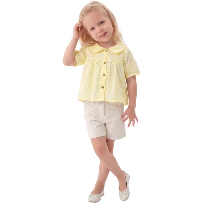 BRODELİ GÖMLEKLİ KIZ TAKIM 2Y,3Y,4Y,5Y Kız