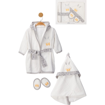 BUNNY LÜX BEBEK BORNOZ SETİ  2Y Erkek