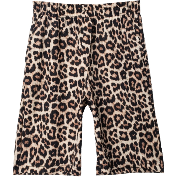 BÜRÜMCÜK LEOPAR DESENLİ BEL LASTİKLİ CEPLİ KAPRİ  5Y,6Y,7Y,8Y Kız